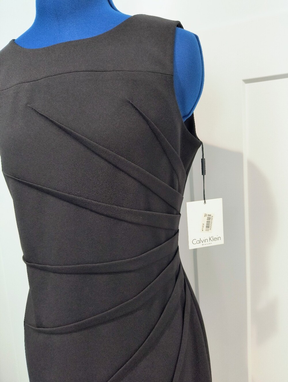 NWT Calvin Klein Black Sleeveless Sheath Midi Dress - Picture 10 of 10